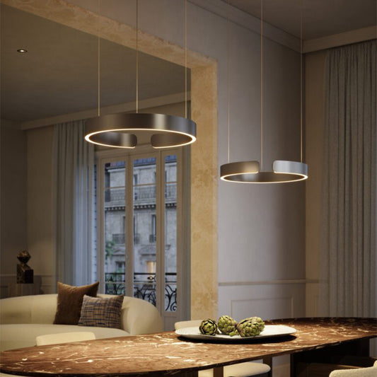Sculptural Open Circle LED Ceiling Pendant