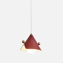 Modern Leather Cone Pendant  Light
