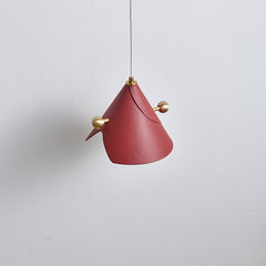 Modern Leather Cone Pendant  Light