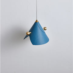 Modern Leather Cone Pendant  Light