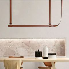 Luxury Leather Linear Chandelier