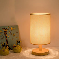 Natural Wood Rattan Table Lamp