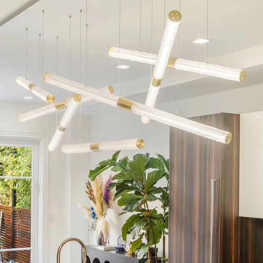 Crystal Tube Pendant Light
