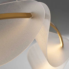 Gold Acrylic Ring Pendant Light