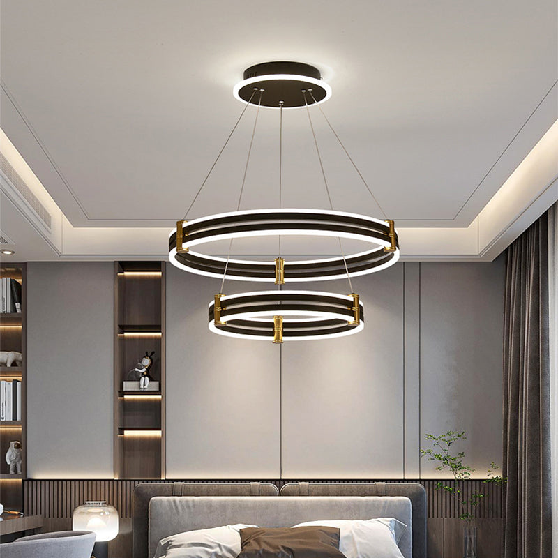 Luxury Double Ring LED Chandelier