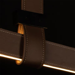 Luxury Leather Linear Chandelier