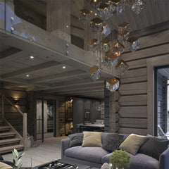 Luxury Cubic Crystal Pendant Light