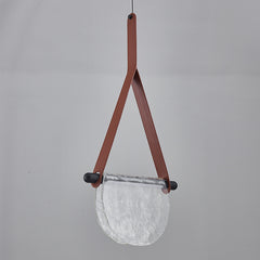 Modern Leather Glass Pendant Light
