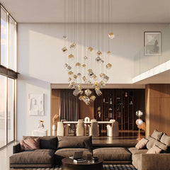 Luxury Cubic Crystal Pendant Light