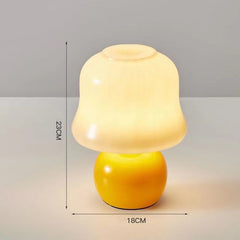 Modern Glass Mushroom Table Lamp