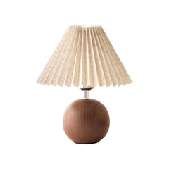 Modern Pleated Wood Table Lamp