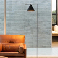 Geometric Shade Marble Base Floor Lamp