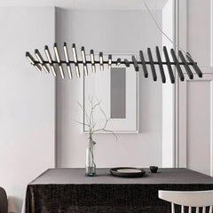 Luxury Linear LED Chandelier with Remote Control
