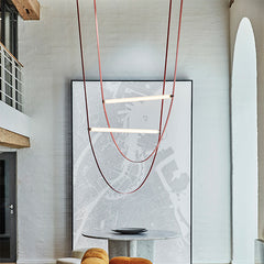 Modern Leather Strap Pendant Light