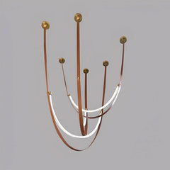 Modern Leather LED Loop Pendant Light