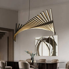 Luxury Linear LED Chandelier with Remote Control