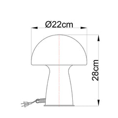 Modern Mushroom Glass Table Lamp