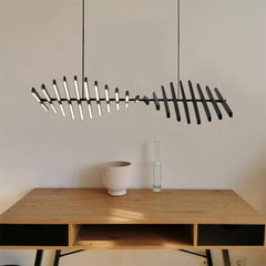 Luxury Linear LED Chandelier with Remote Control