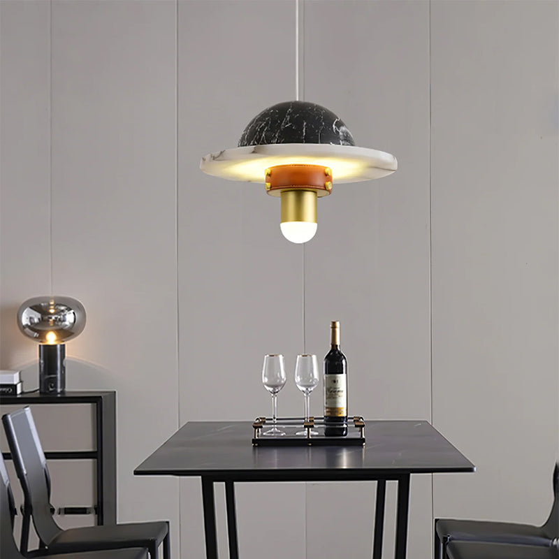 Luxury Marble Disc Pendant Light