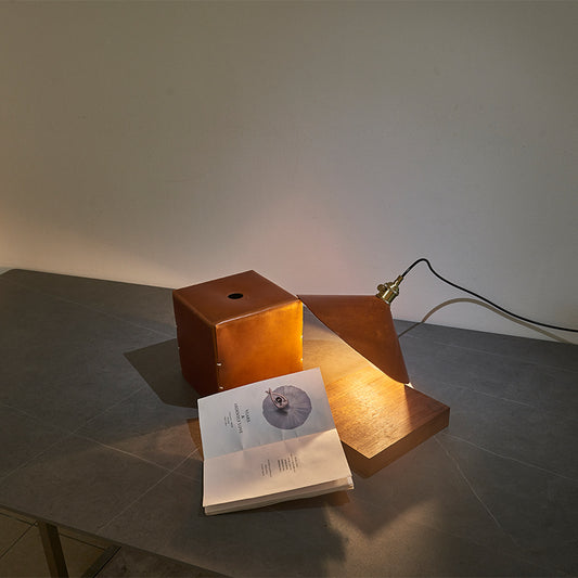 Modern Leather Box Pendant Light