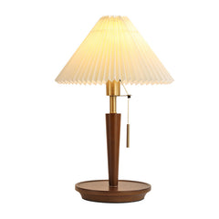 Wood Brass Table Lamp
