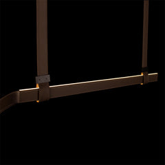 Luxury Leather Linear Chandelier