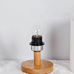 Natural Wood Rattan Table Lamp