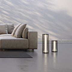 Modern Smoked Glass LED Floor Lamp