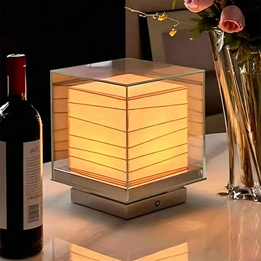 Modern Glass Frame Table Lamp