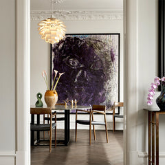 Sculptural Layered Feather Pendant Light