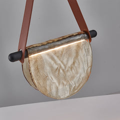 Modern Leather Glass Pendant Light