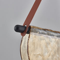 Modern Leather Glass Pendant Light