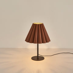Modern Pleated Leather Table Lamp