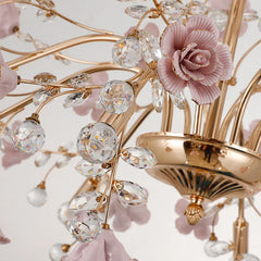 Luxury Rose Crystal Chandelier