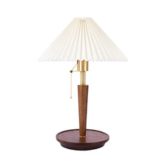 Wood Brass Table Lamp