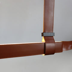 Luxury Leather Linear Chandelier