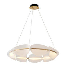 Gold Acrylic Ring Pendant Light