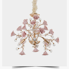 Luxury Rose Crystal Chandelier