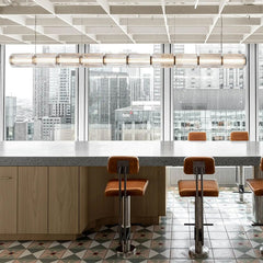 Modern Smoked Glass Linear Pendant Light