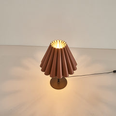 Modern Pleated Leather Table Lamp