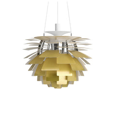 Sculptural Layered Feather Pendant Light