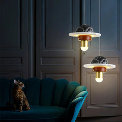 Luxury Marble Disc Pendant Light