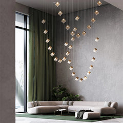 Luxury Cubic Crystal Pendant Light