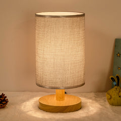 Natural Wood Rattan Table Lamp