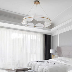 Gold Acrylic Ring Pendant Light