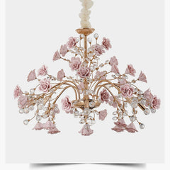 Luxury Rose Crystal Chandelier