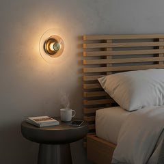 Smoky Glass Iron LED Wall Lamp