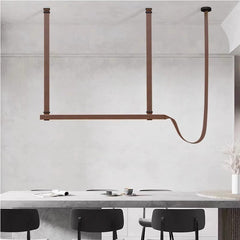 Luxury Leather Linear Chandelier
