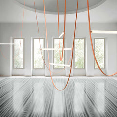 Modern Leather Strap Pendant Light