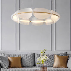 Gold Acrylic Ring Pendant Light